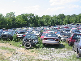 A junkjard. Image licensed under CC-BY-SA 2.5, taken from http://commons.wikimedia.org/wiki/File:Junkyard_in_Nashville.jpg Junkyard