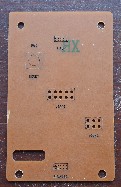 Top side PCB, with lasercutter silkscreen markings